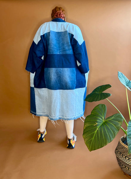 FOLA | Denim Patchwork Kimono