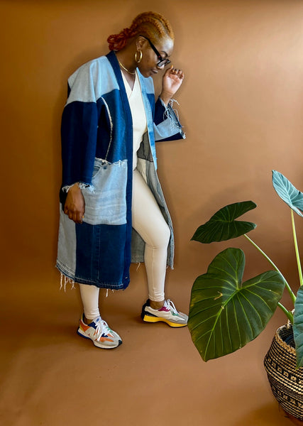 FOLA | Denim Patchwork Kimono