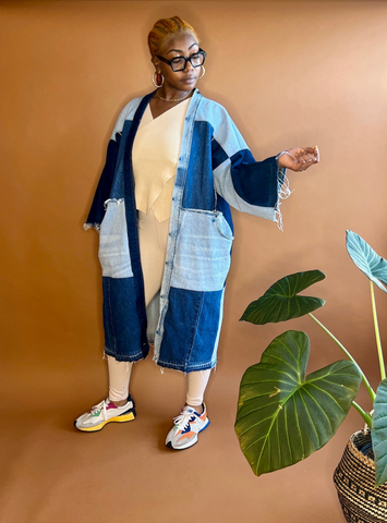 FOLA | Denim Patchwork Kimono