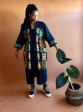 XOLANI | Mud-Cloth Kimono