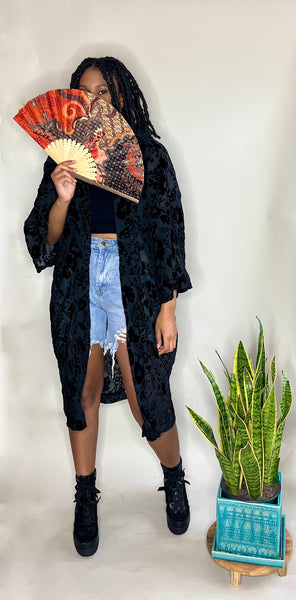 AMI | Silk Velvet Kimono